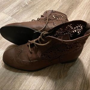 brown ankle booties